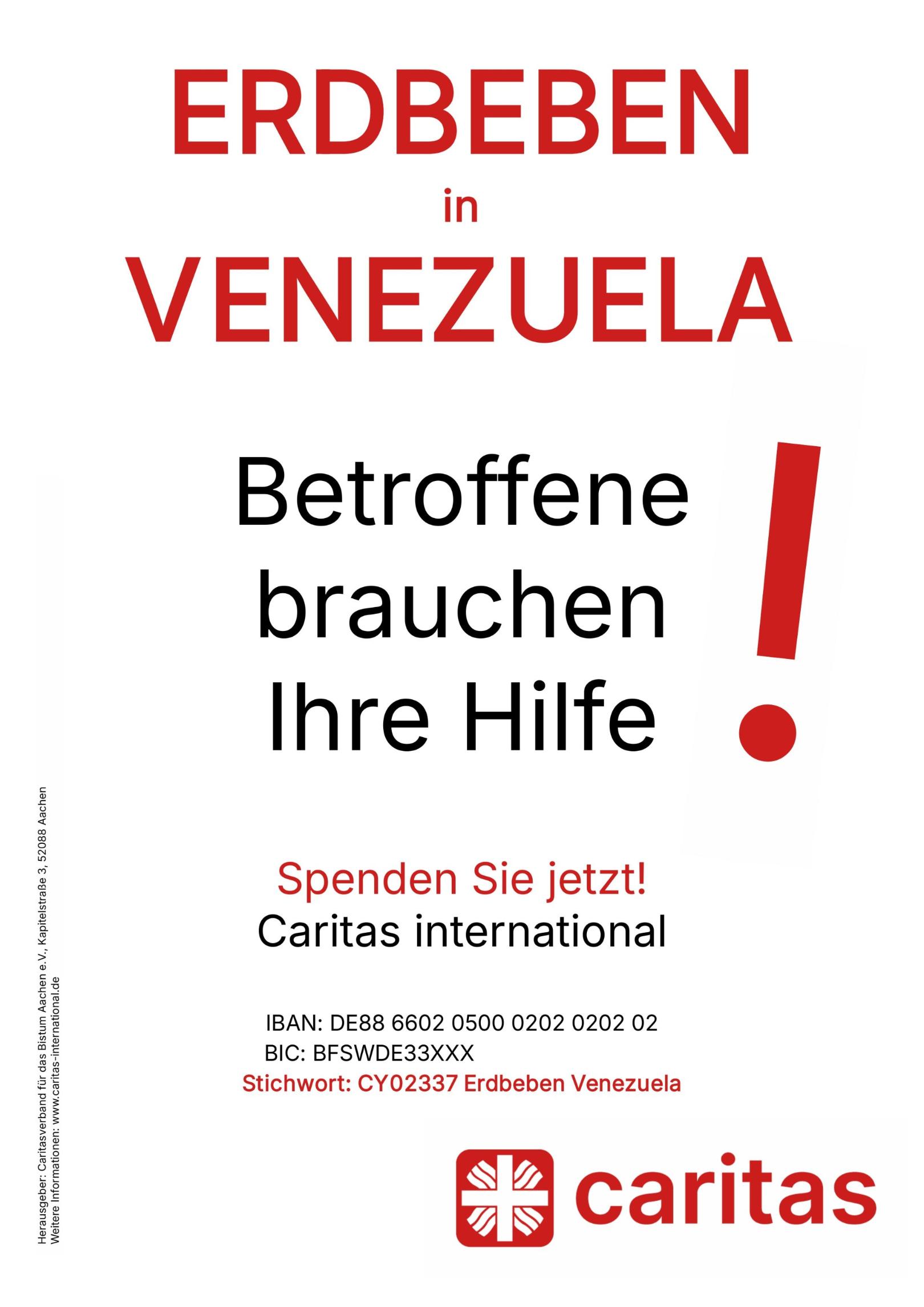 Spendenaufruf (c) Bistum Aachen
